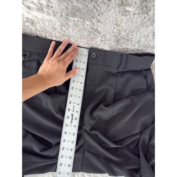 NEW Torrid Plus Size 18 Wide Leg Pants Black Pleated Button Zip Pocket Career - Picture 4 of 9